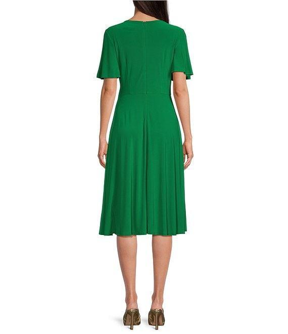 Jessica Howard Short Sleeve Novelty Hardware Midi Dress Product Image