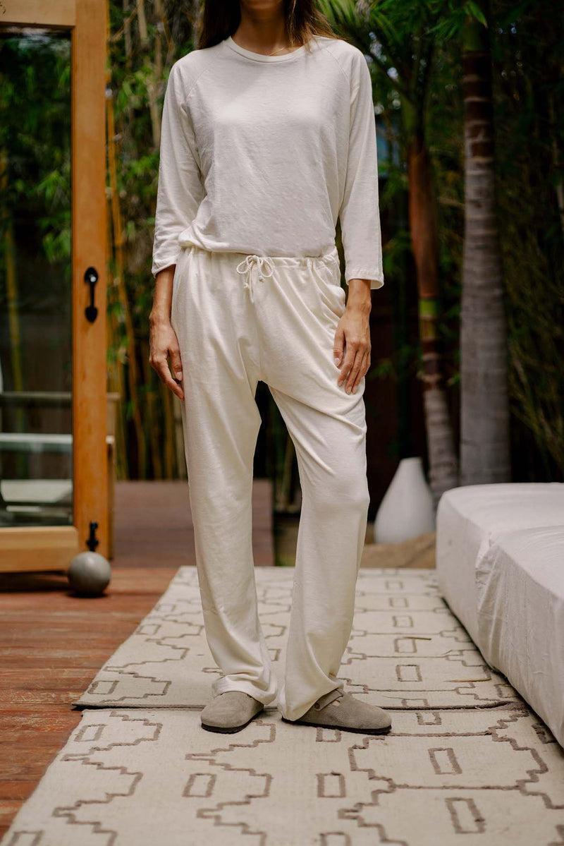 Women's Organic Lounge Pants in Natural Product Image
