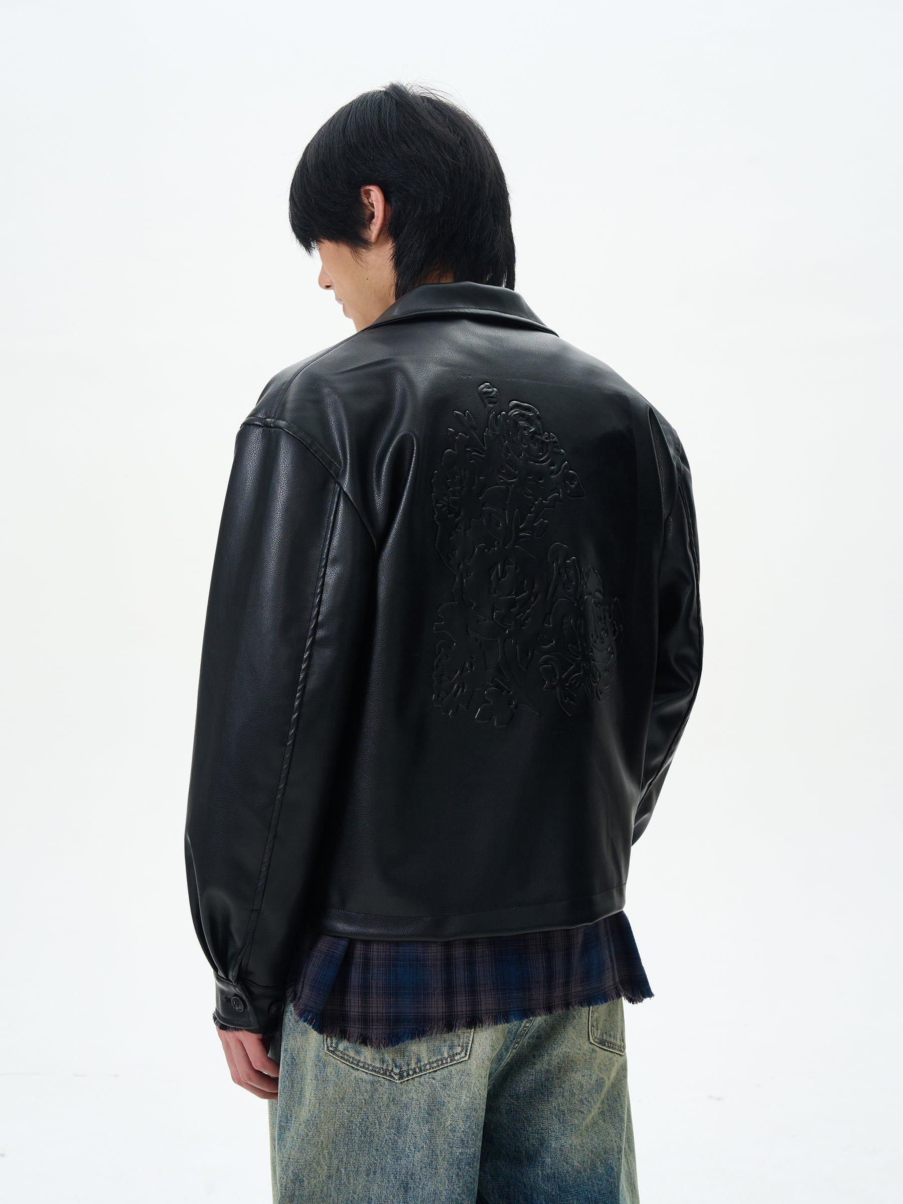 RT No. 12479 BLACK ZIP LEATHER JK Product Image