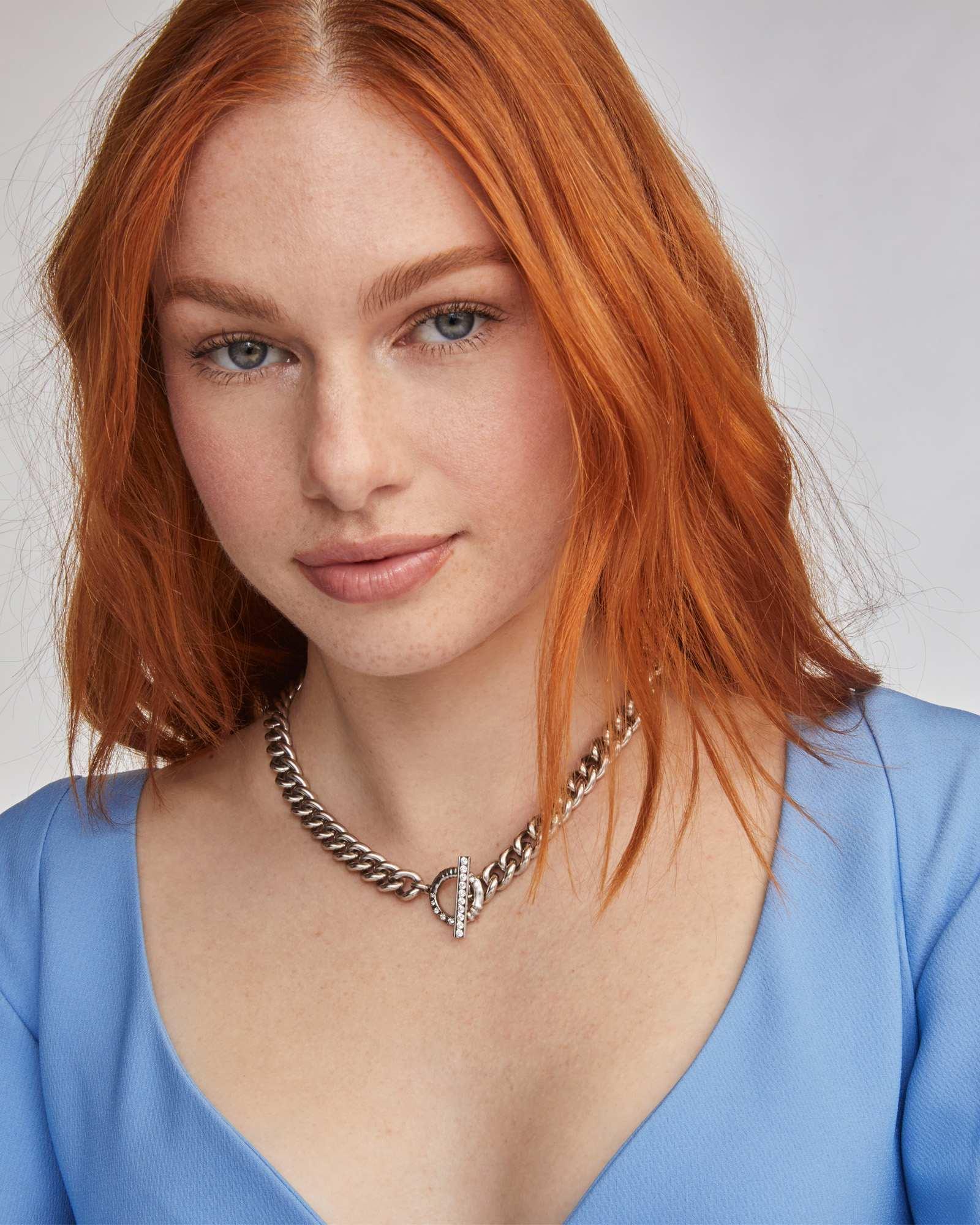 Whitley Chain Necklace in Vintage Silver Product Image