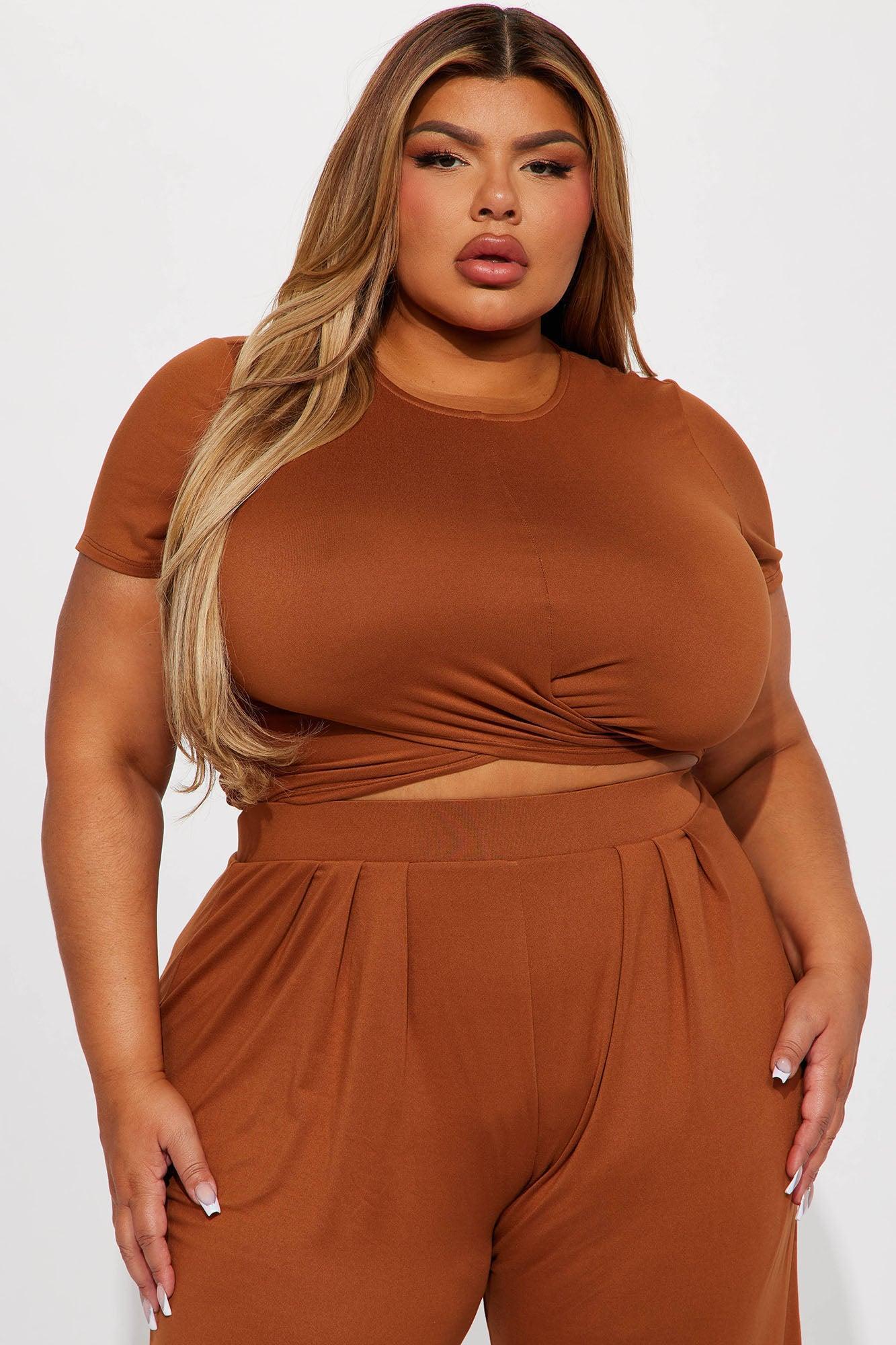 Casually Chic Wide Leg Pant Set - Mocha Product Image