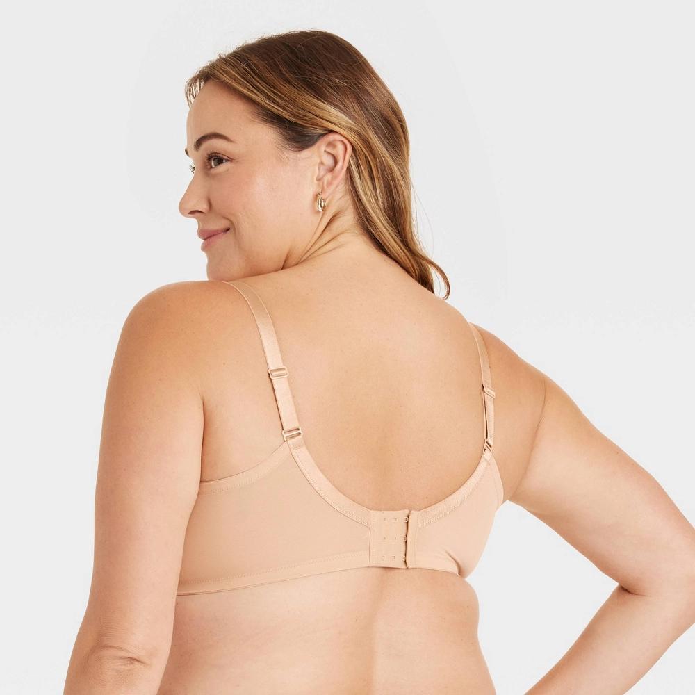 Women's Demi Lightly Lined T-Shirt Bra - Auden™ Pearl Tan 46DDD: Molded Cup, Underwire, Adjustable Strap Product Image