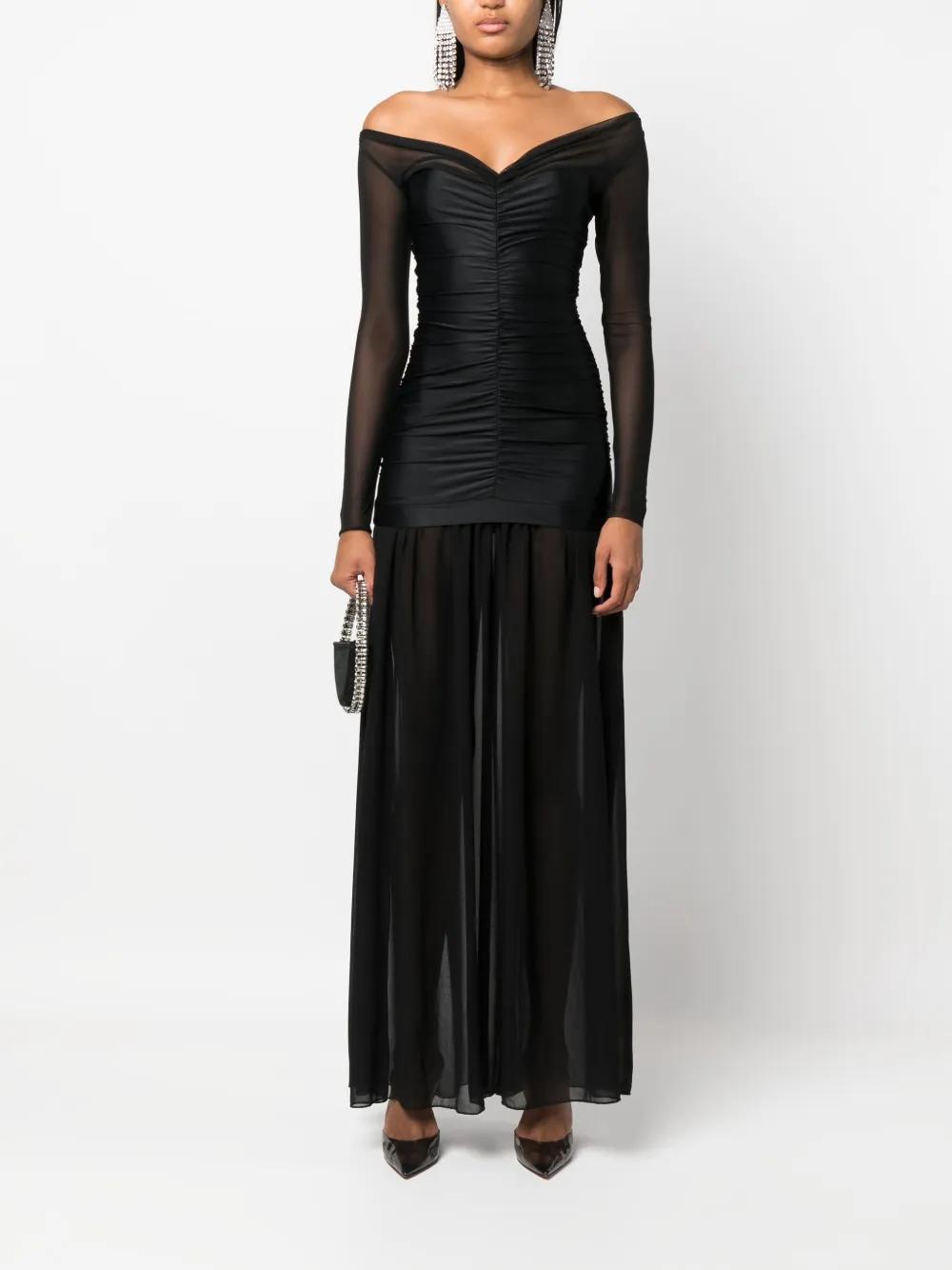 ruched tulle gown Product Image