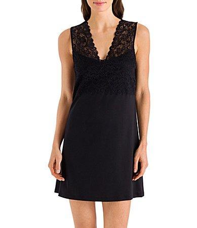 Hanro Moments Knit and Lace Tank Chemise Product Image