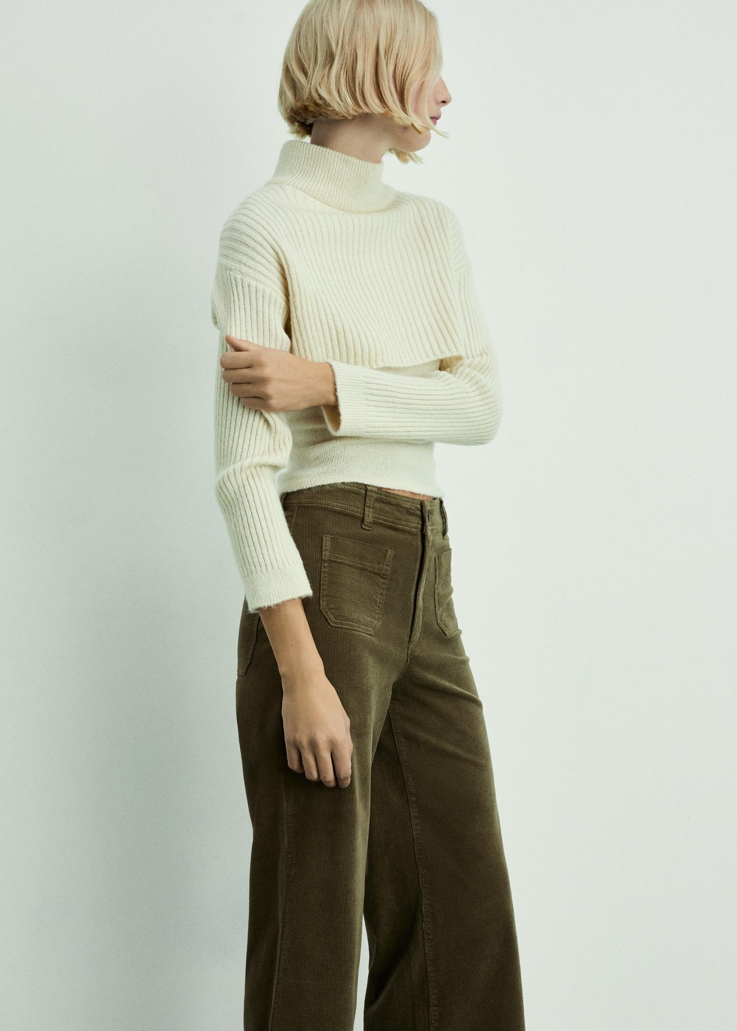 Catherin culotte corduroy pants - Women | MANGO USA Product Image