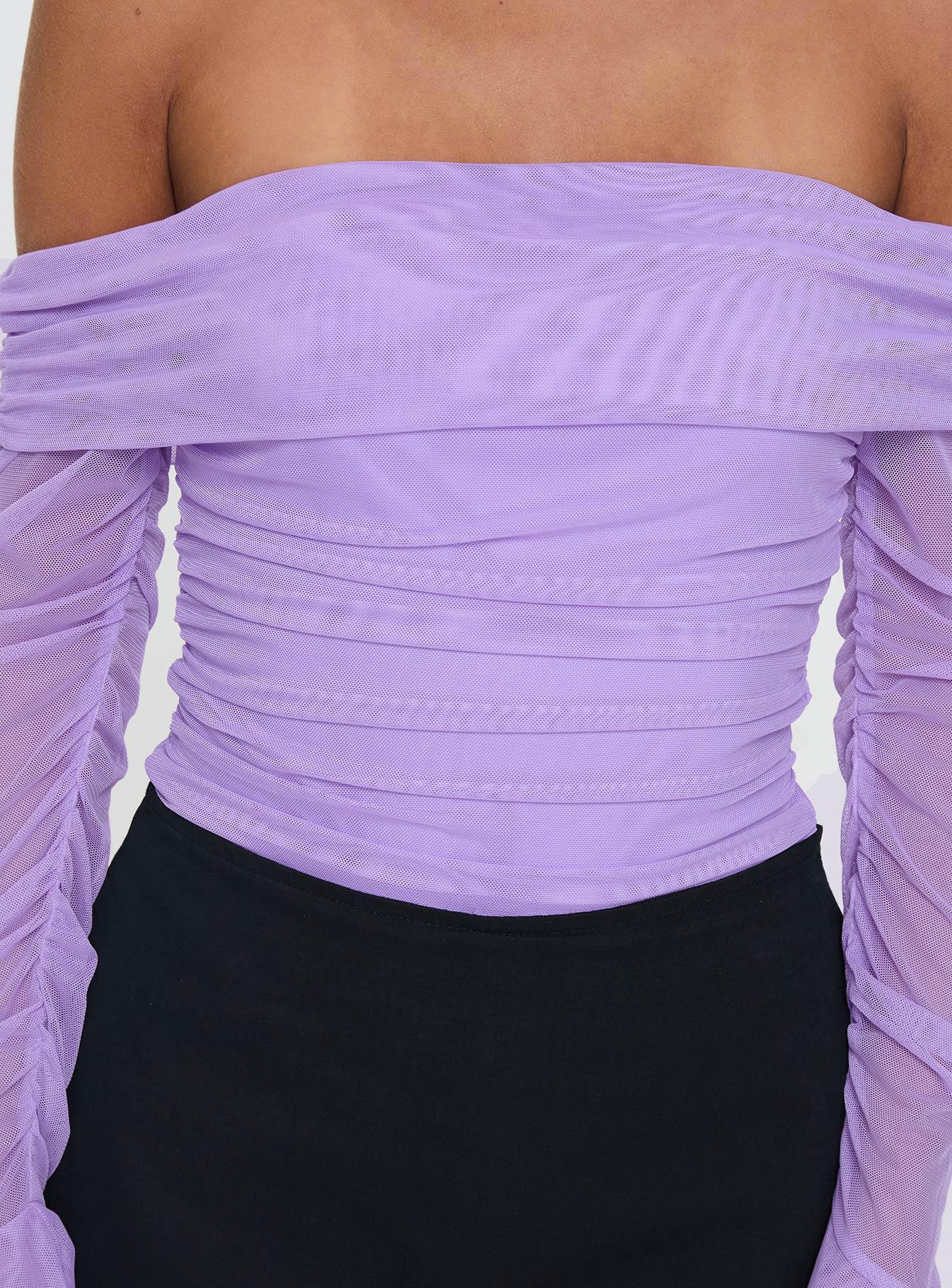 Feel A Way Off Shoulder Bodysuit Lilac Product Image