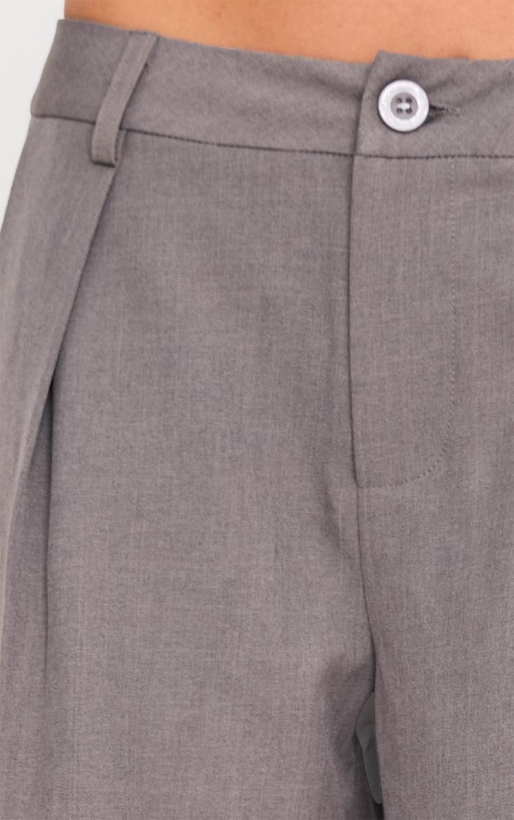 Grey Tailored Woven Straight Leg Pants Product Image