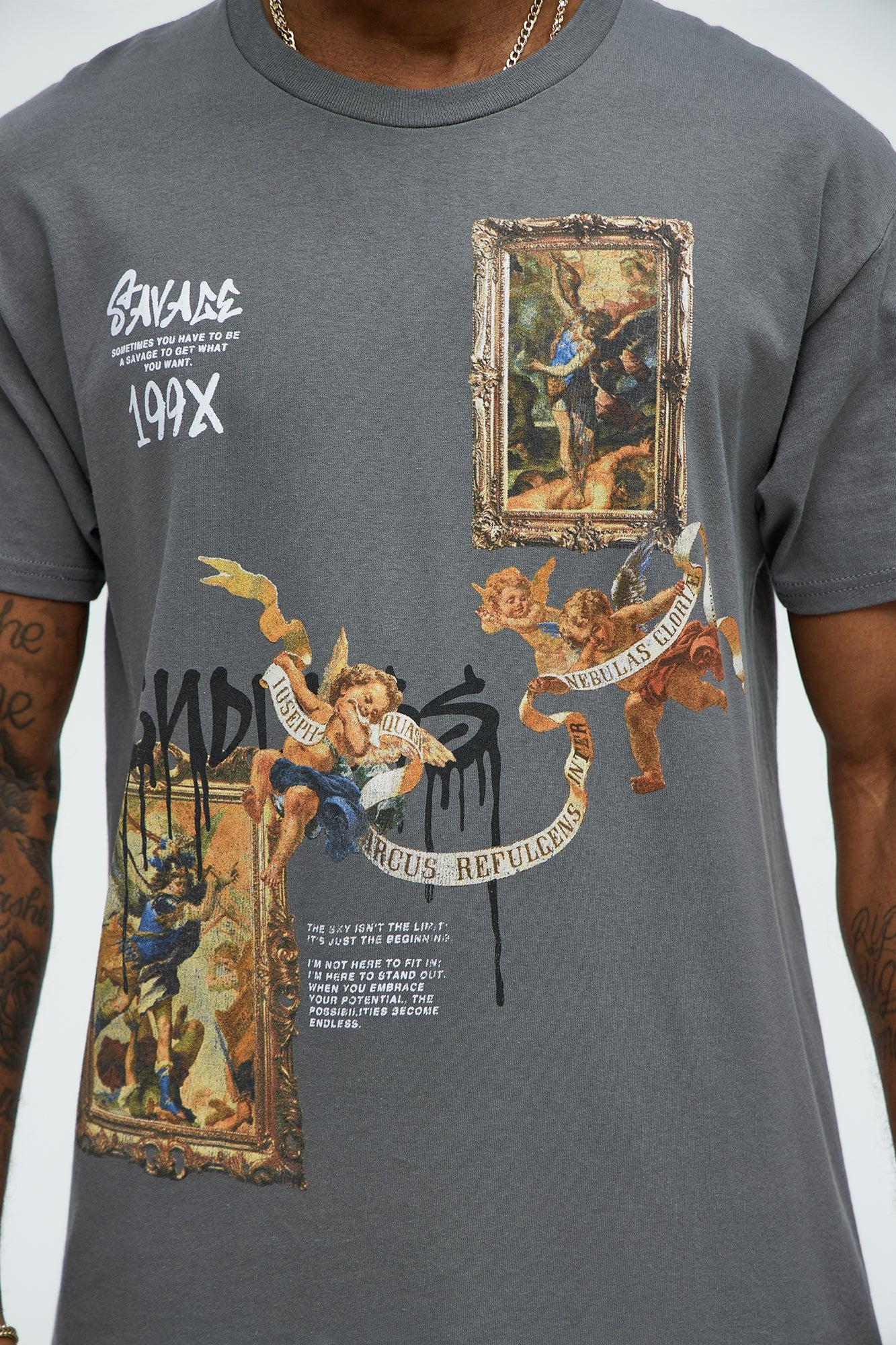 Savage Renaissance 199X Short Sleeve Tee - Charcoal Product Image