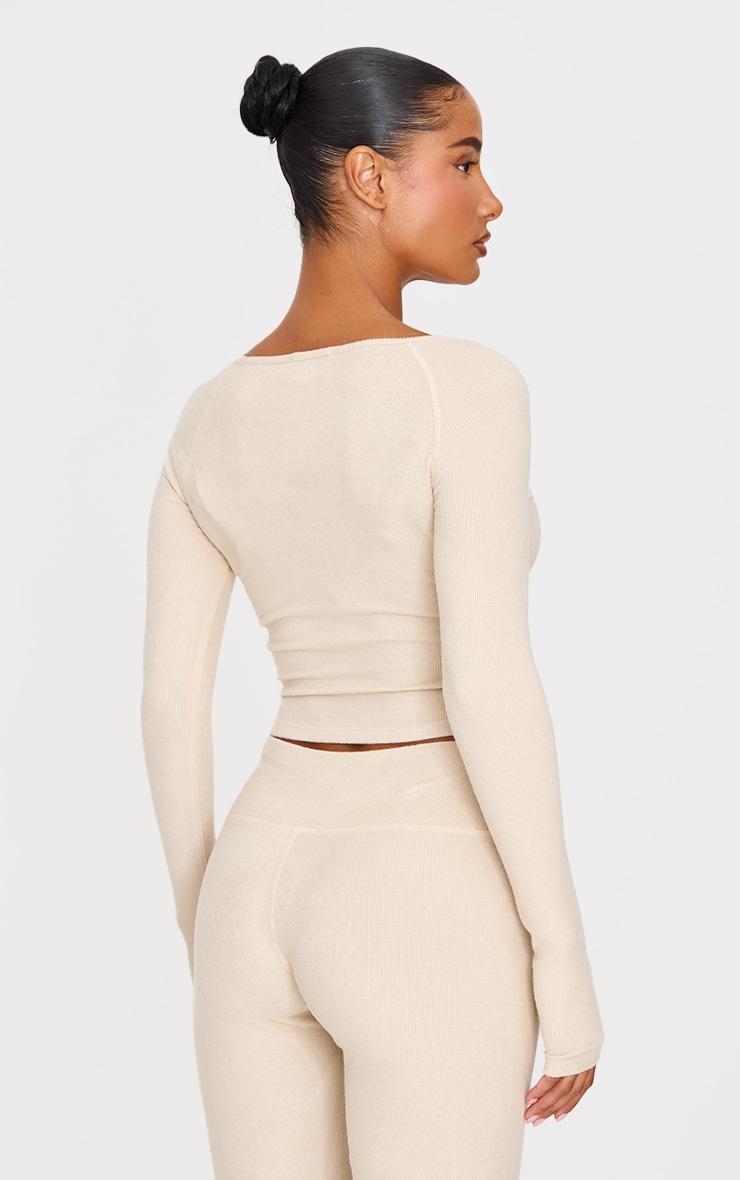 Butter Yellow Brushed Rib Square Neck Underlayer Top Product Image