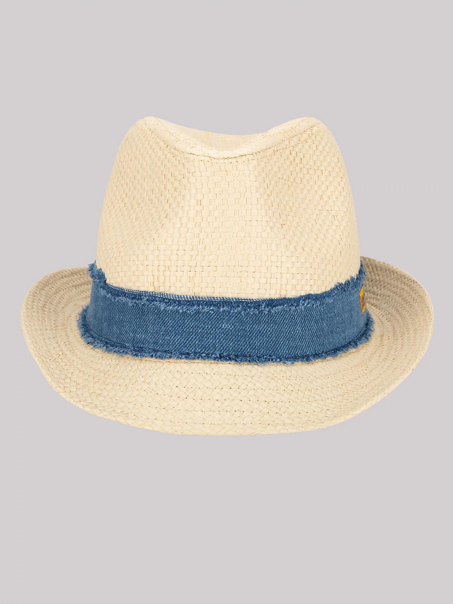 Men's Acid Wash Band Straw Fedora Hat | Men's Accessories | Lee® Product Image