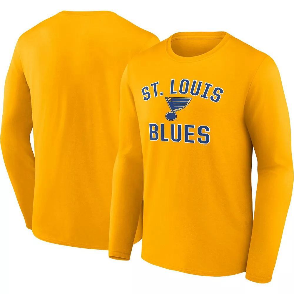 Men's Fanatics Branded Gold St. Louis Blues Team Victory Arch Long Sleeve T-Shirt, Size: Small, Yellow Product Image