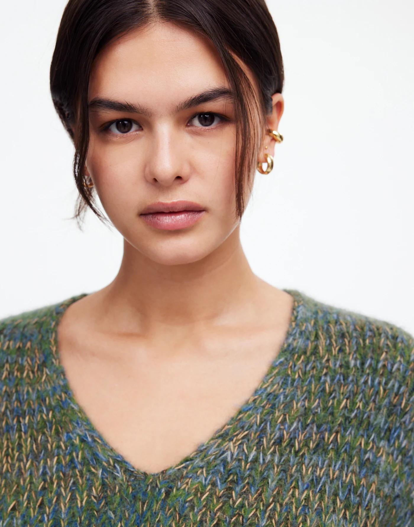 Marled V-Neck Sweater Product Image