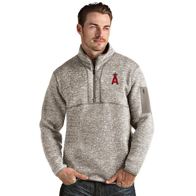 Men's Oakland Athletics 1/4 Zip Pullover Sweater, Size: Medium, Beige Product Image