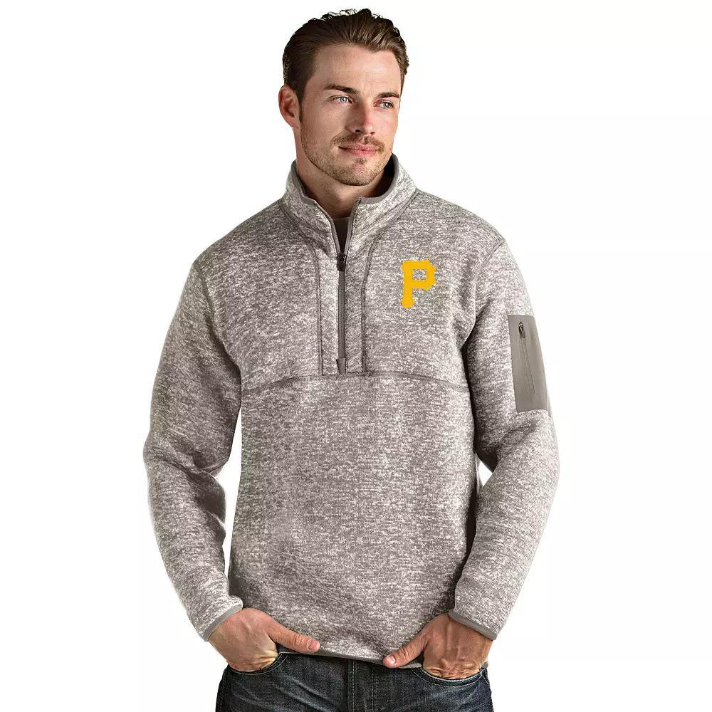 Men's Oakland Athletics 1/4 Zip Pullover Sweater, Size: Medium, Beige Product Image