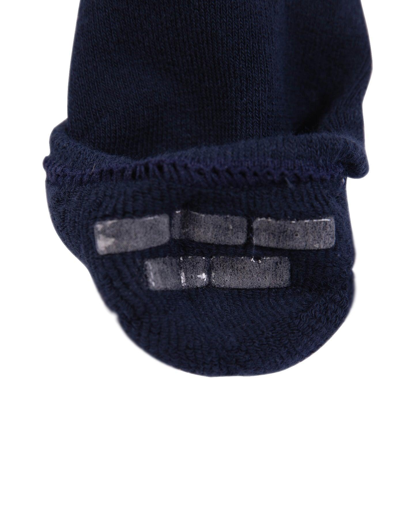 Colored Cotton No Show Socks - Navy Product Image