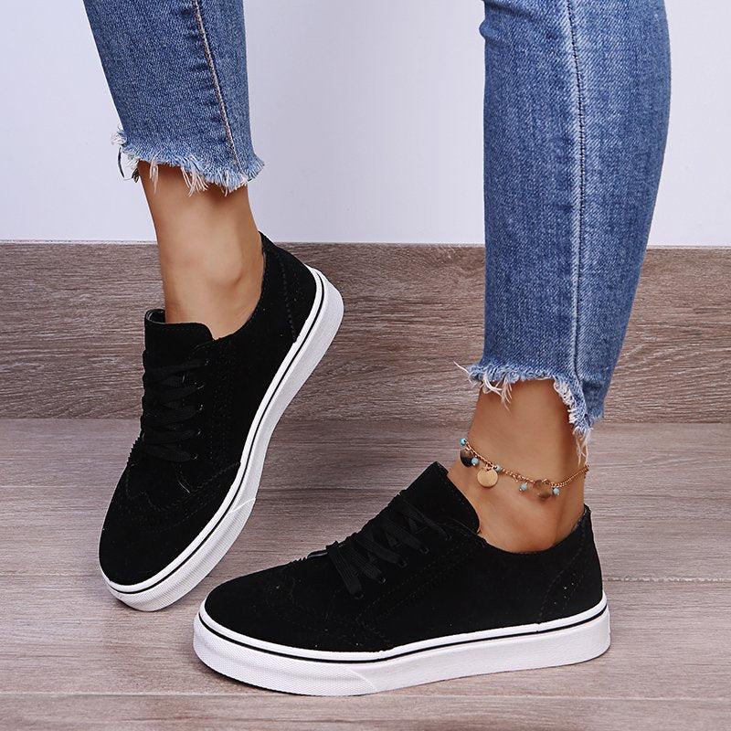 Suede Lace-Up Sneakers Product Image
