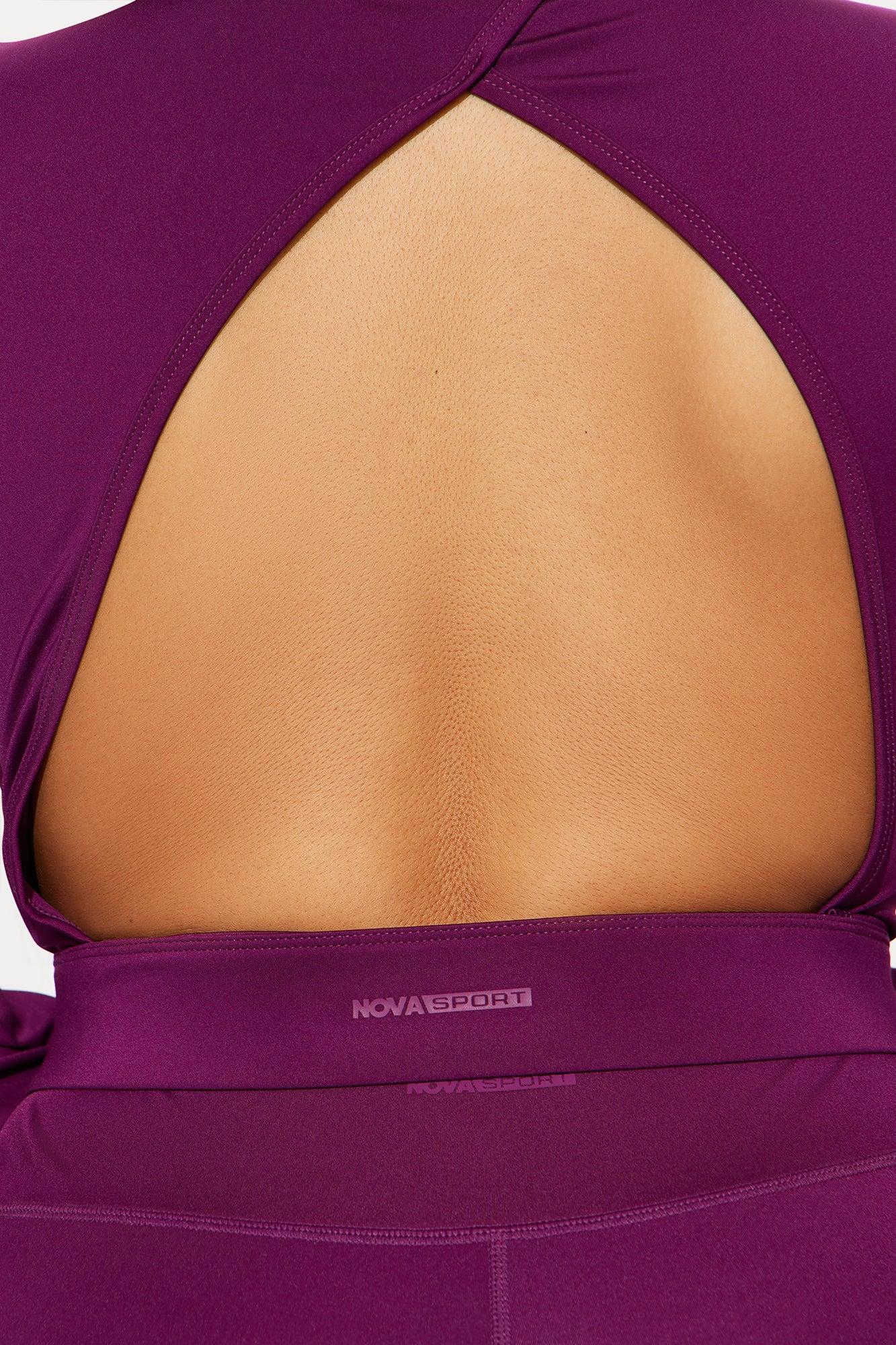 Spin Back Elevate Active Top - Plum Product Image