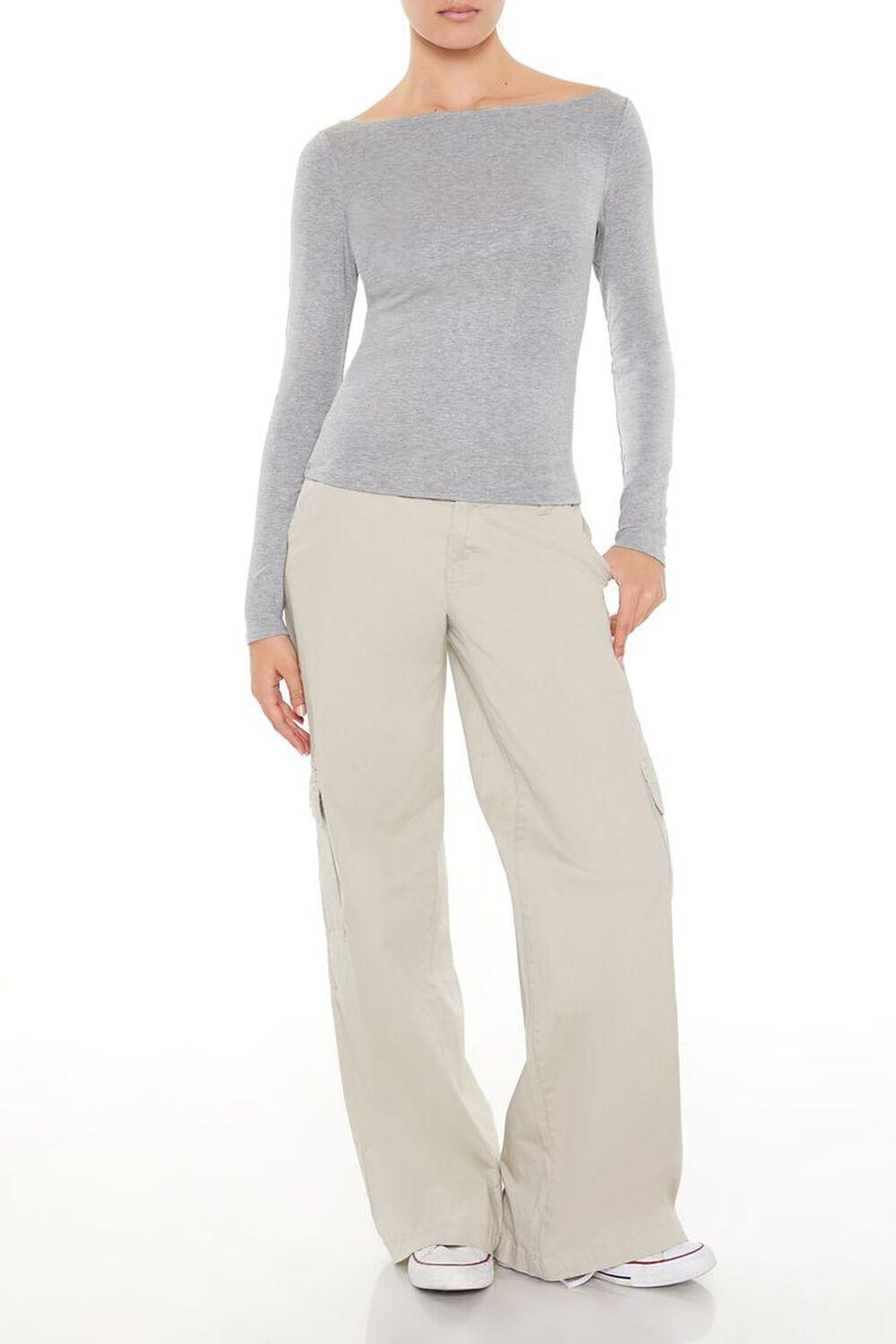 Boat Neck Long-Sleeve Tee | Forever 21 Product Image