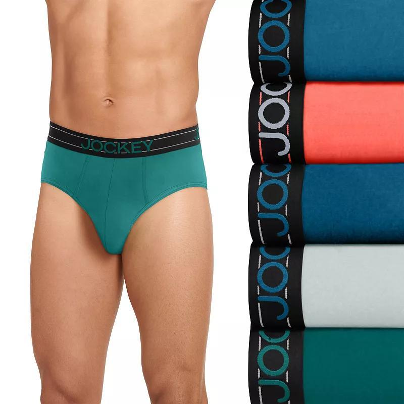 Men's Jockey® 5-Pack Cotton Blend Brief, Size: Large, Shower Team Product Image
