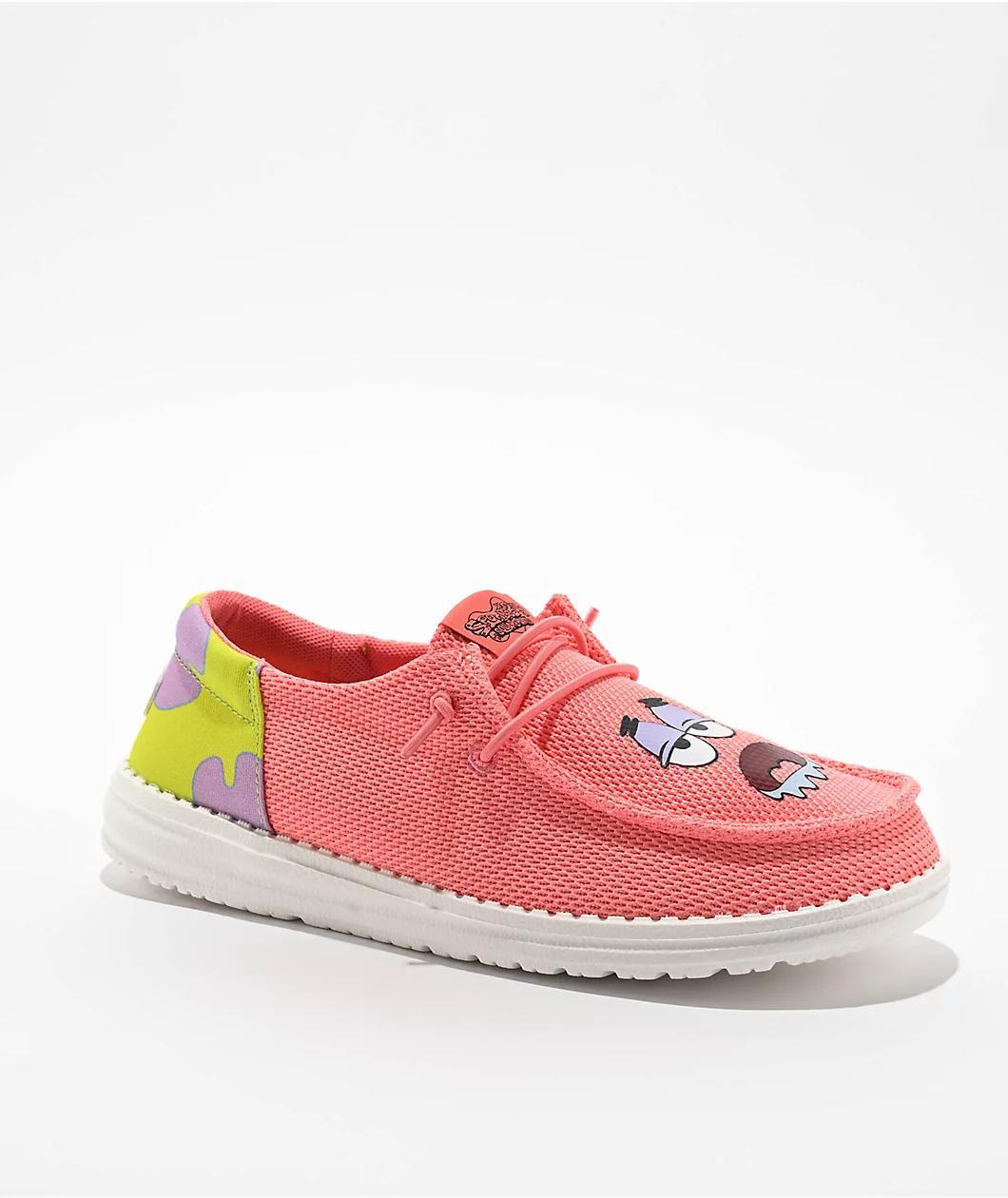 HEYDUDE x SpongeBob SquarePants Wendy Patrick Funk Pink Shoes Product Image