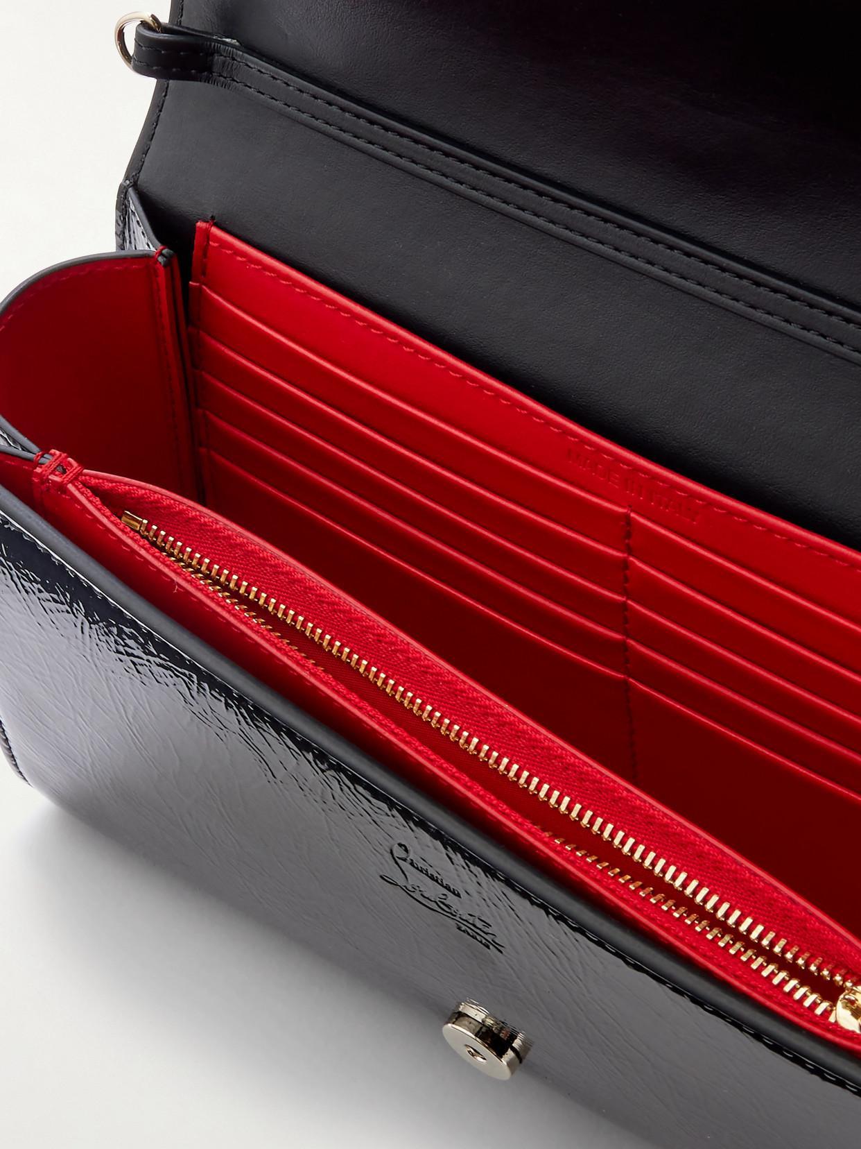 CHRISTIAN LOUBOUTIN Paloma Embellished Patent-leather Shoulder Bag In Black Product Image