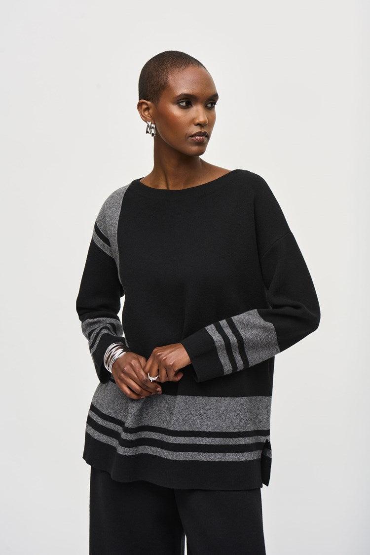 Jacquard Sweater Knit Boxy Top Product Image