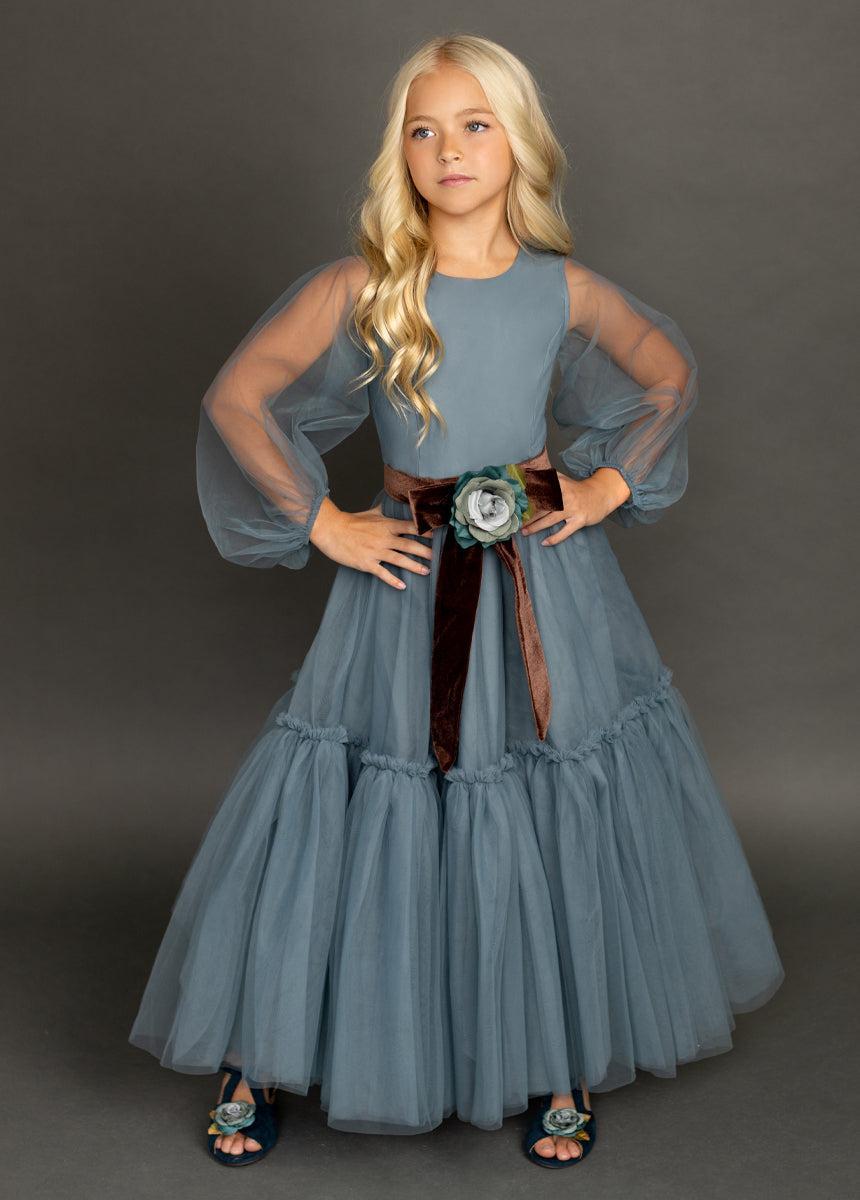 Blair Belt in Teal/Dark Brown Girls Product Image