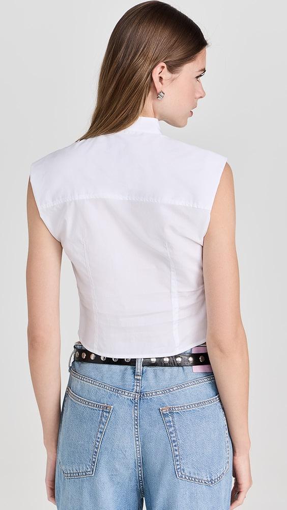 rag & bone Louisa Sleeveless Poplin Shirt | Shopbop Product Image