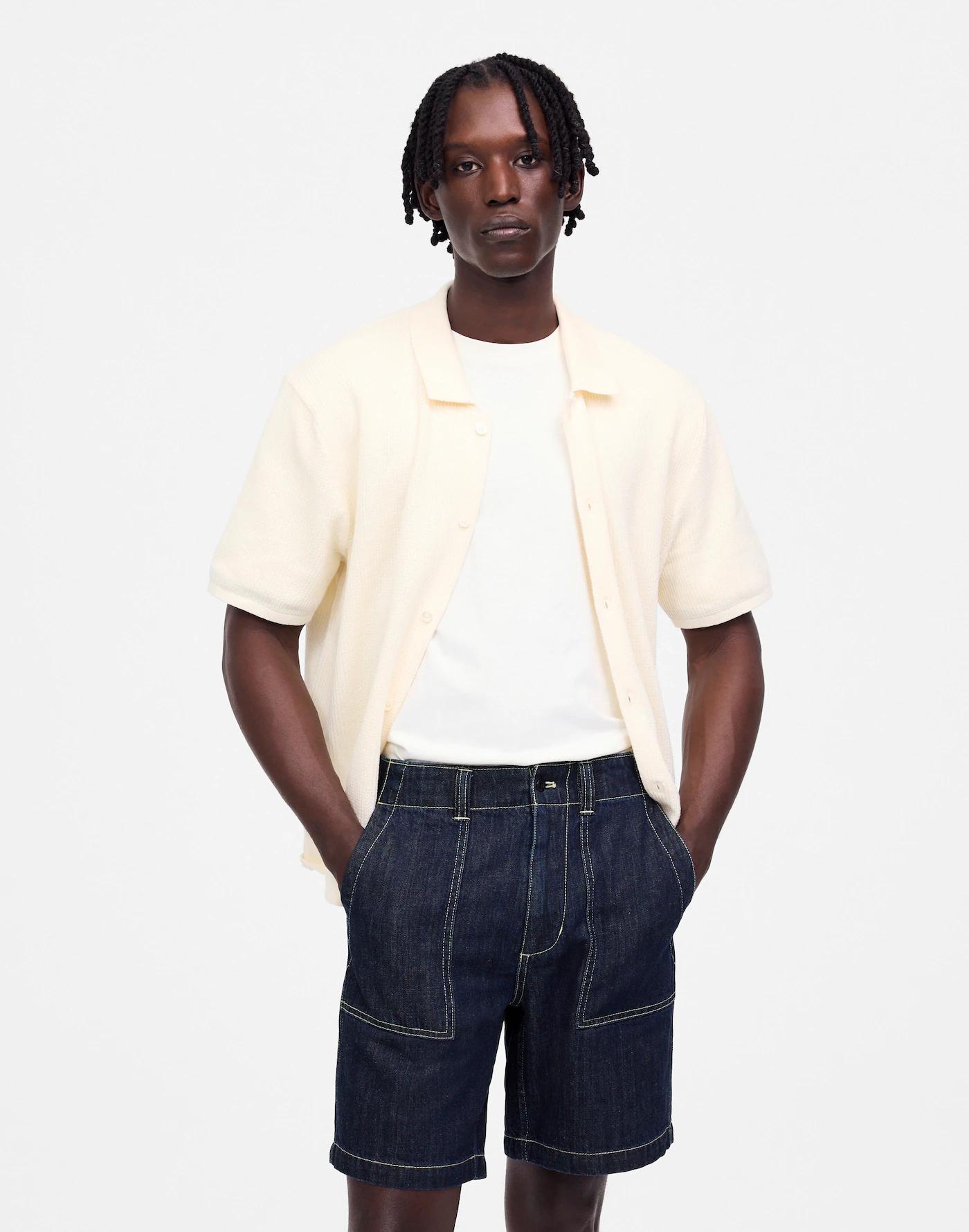 Patch Pocket Shorts in Summer Denim Product Image