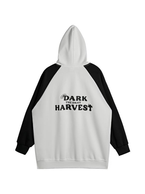 Men's Spider Web Print Oversized Hoodie Product Image