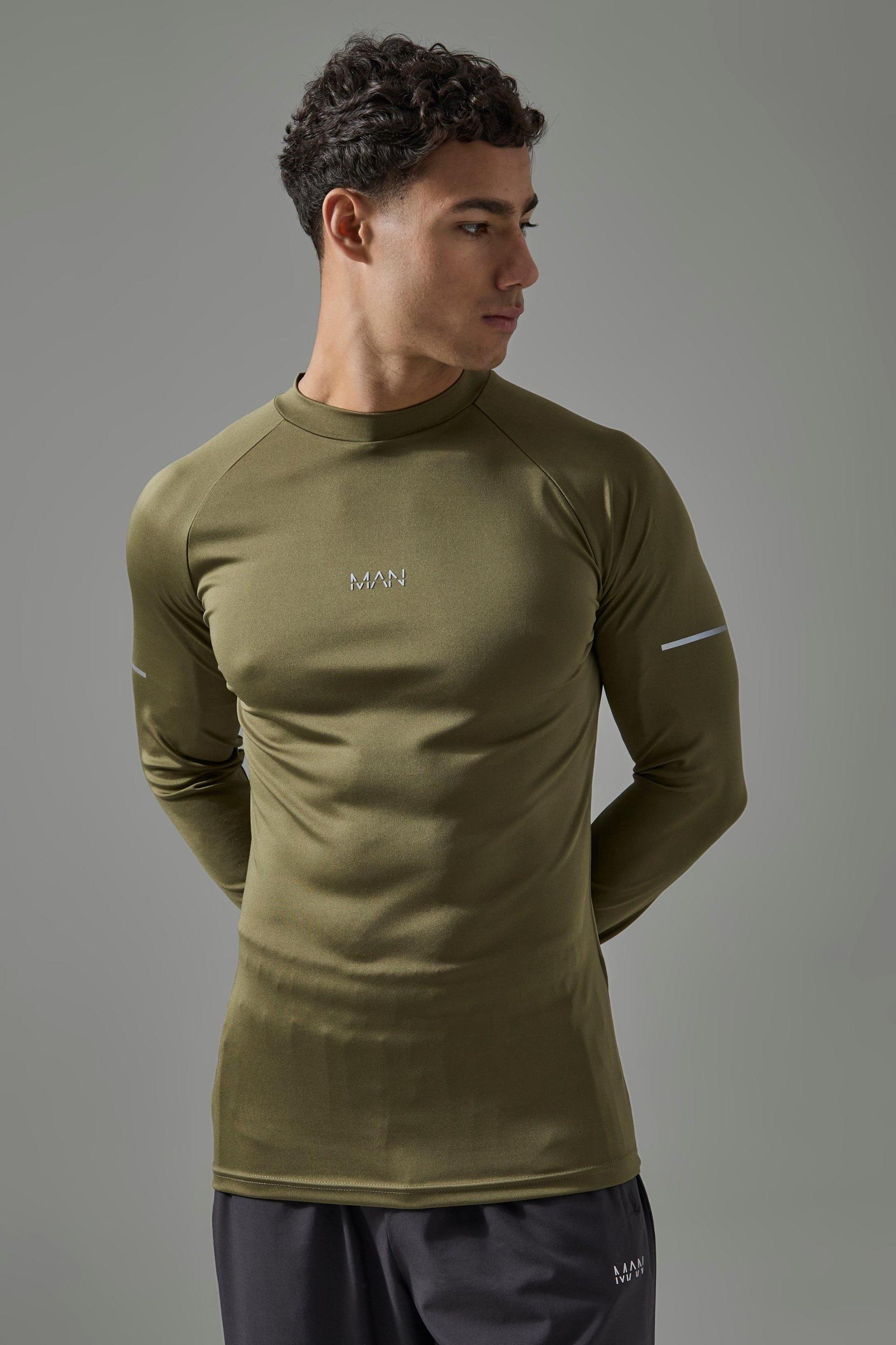 Mens Man Active Compression Training Top - Black Product Image