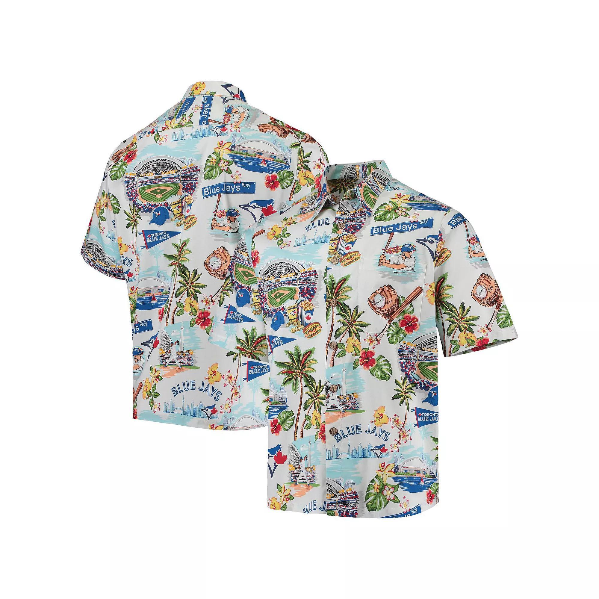 Men's Reyn Spooner White Toronto Blue Jays Scenic Button-Up Shirt, Size: 3XL, Jay White Product Image