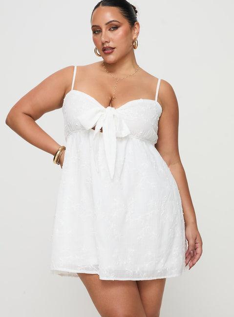 Granno Mini Dress White Curve Product Image