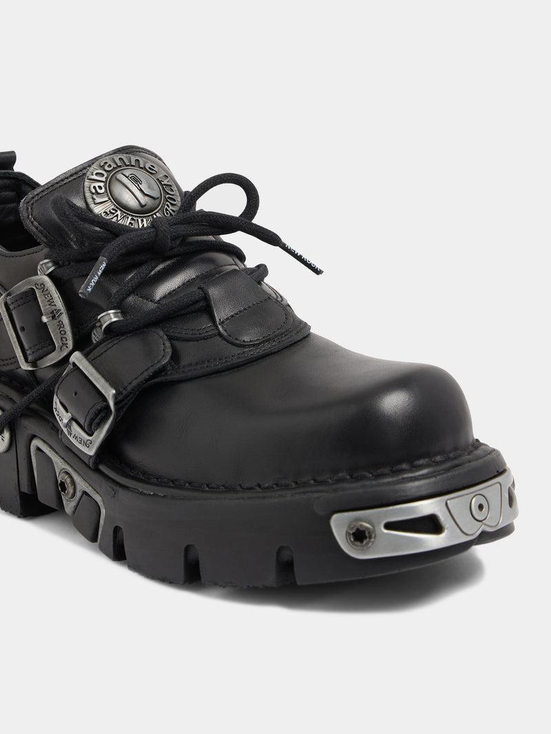 RABANNE x NEW ROCK BLACK SHOES Product Image