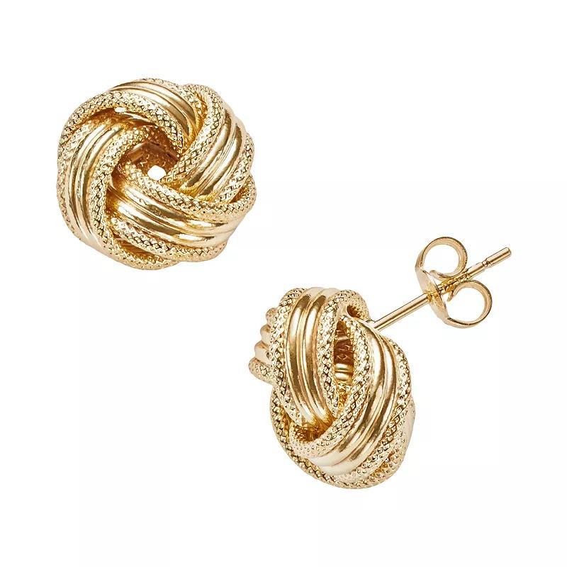 Jordan Blue 14k Gold Textured Love Knot Stud Earrings, Women's, 14k Yellow Gold Product Image