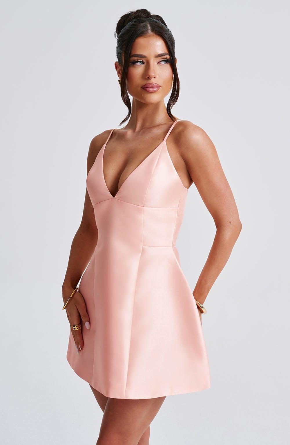 Nicole Mini Dress - Peach Product Image