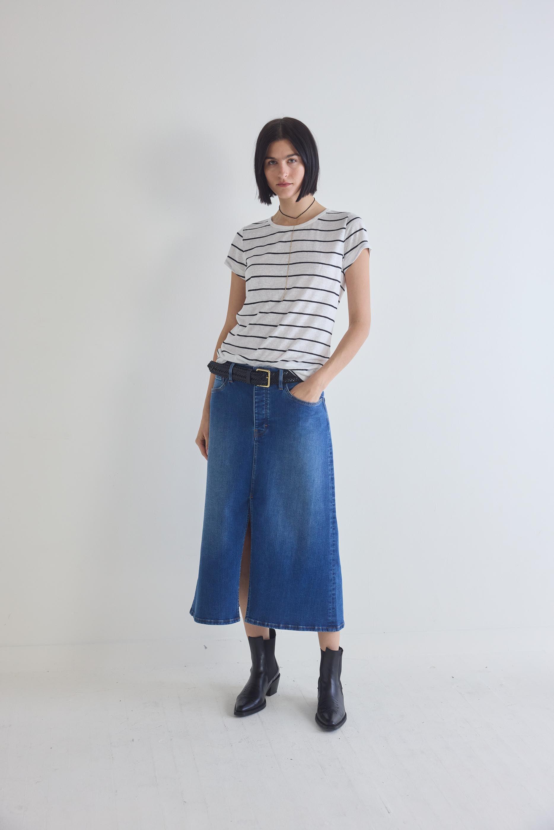 The 90's Denim Midi Skirt Product Image