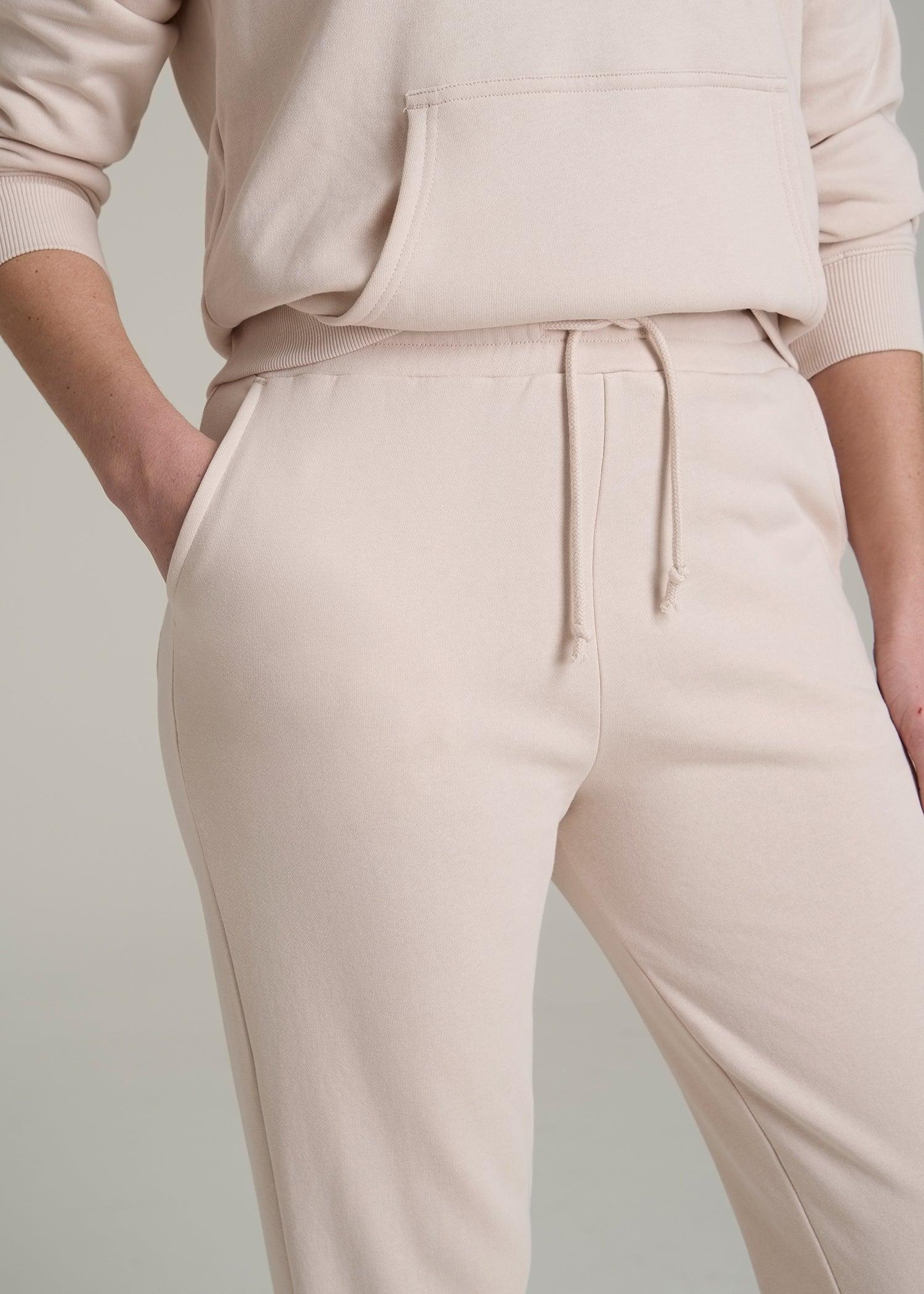 Wearever Fleece SLIM-FIT High-Waisted Women's Sweatpants in Shell Product Image