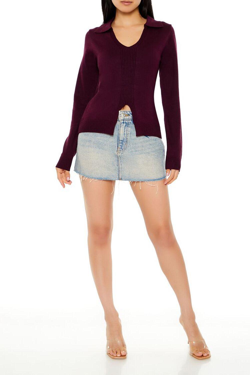 Ribbed Split-Hem Sweater | Forever 21 Product Image