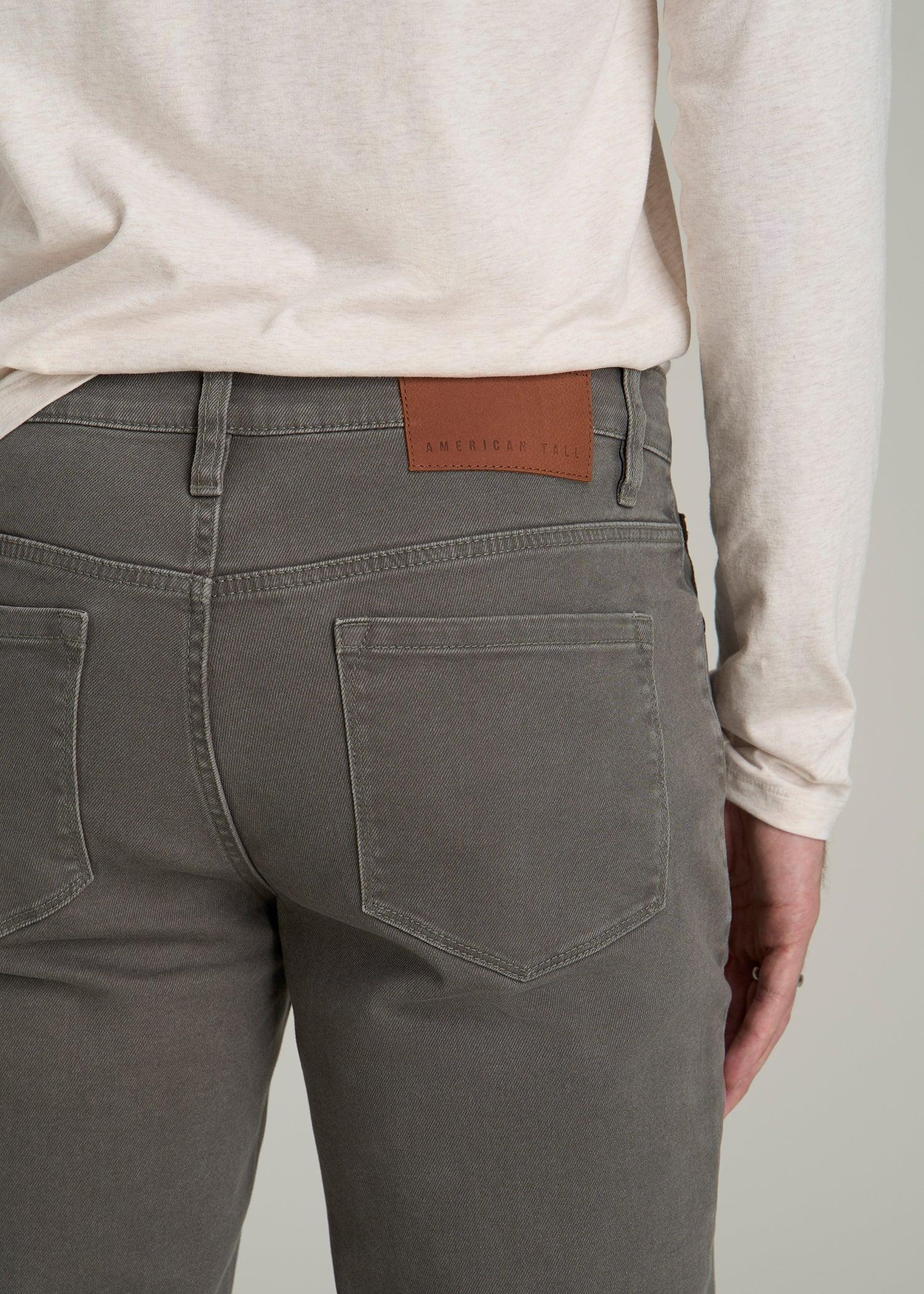 Carman Tapered Fit Colored Jeans for Tall Men in Sage Product Image
