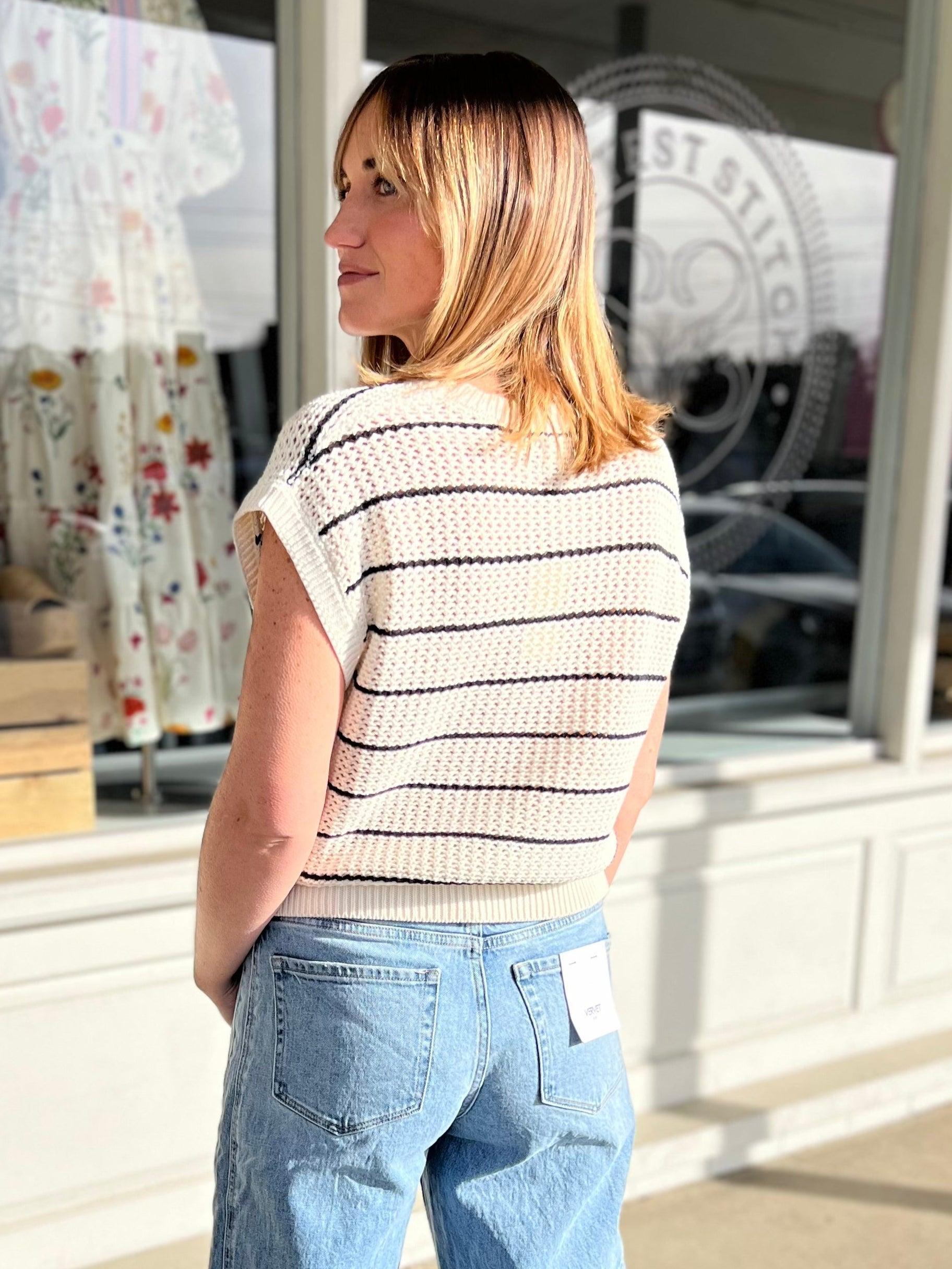 [Z Supply] Ines Sleeveless Striped Sweater Product Image