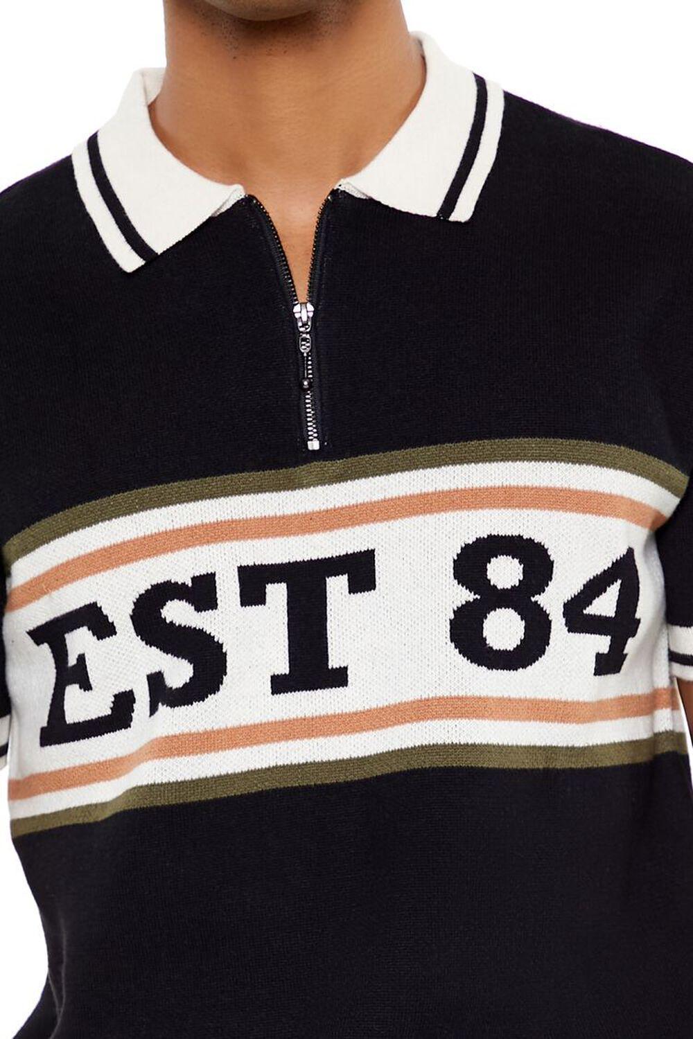 Striped EST 84 Polo Shirt | Forever 21 Product Image