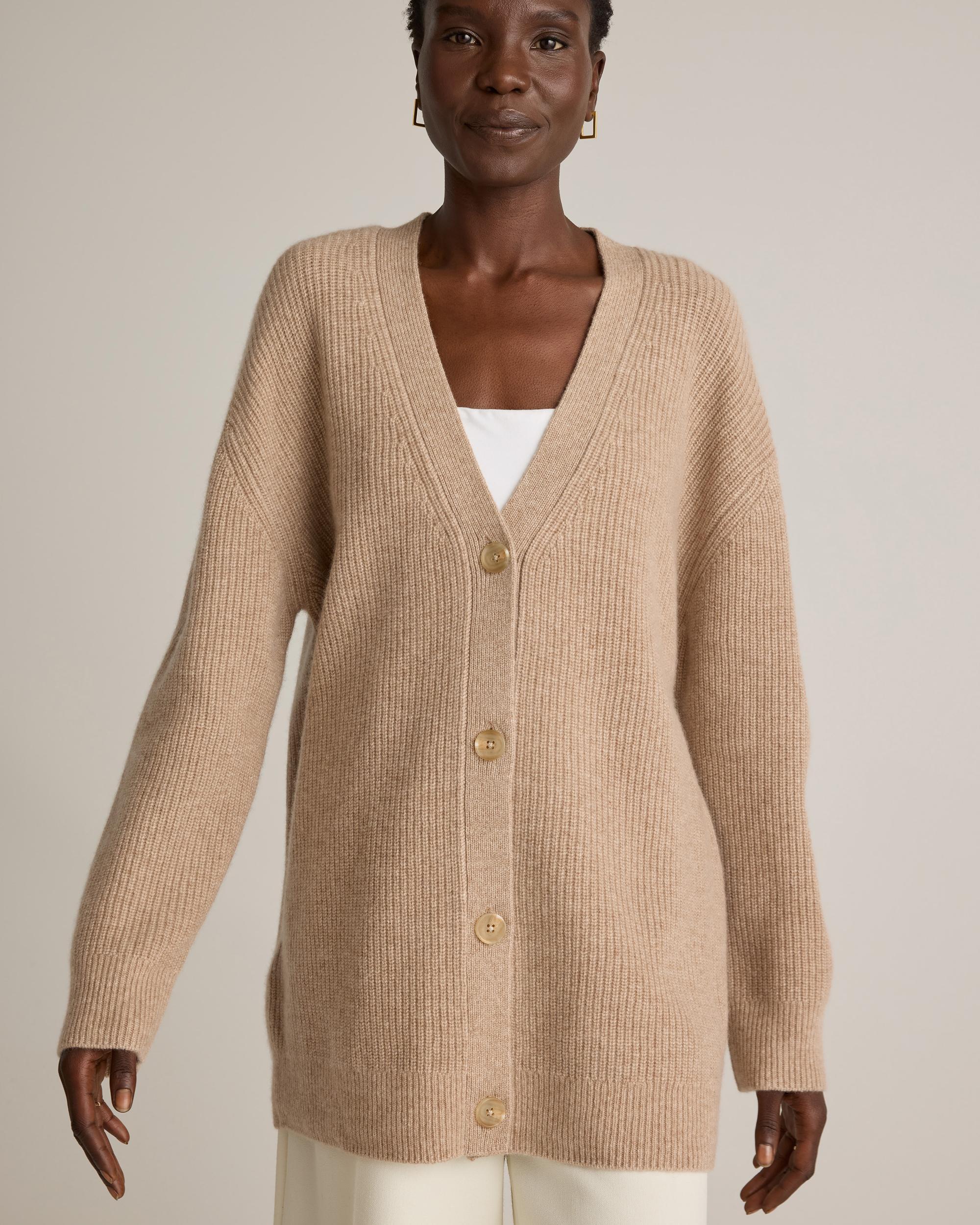 Quince | Women's Mongolian Cashmere OverSized Boyfriend Cardigan Sweater Product Image