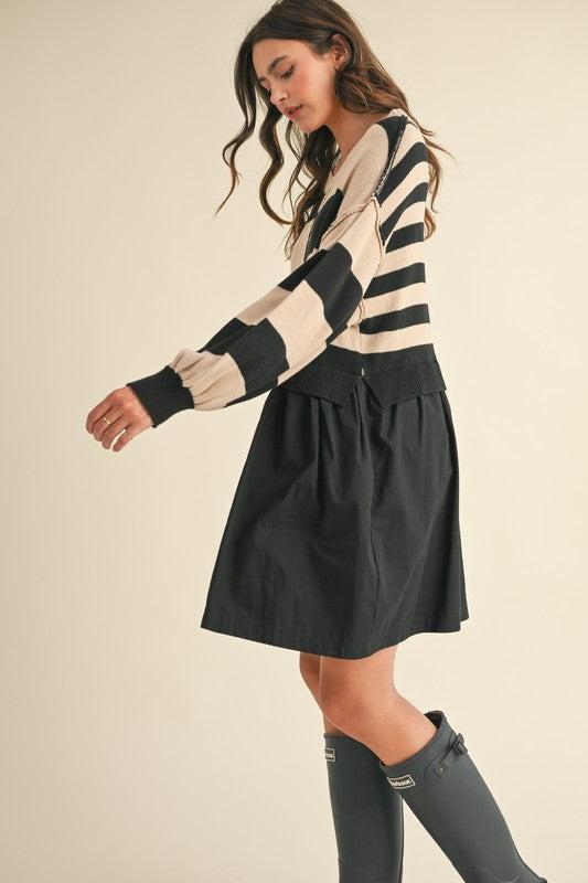 Sweater Knit Top Comfy Dress Product Image