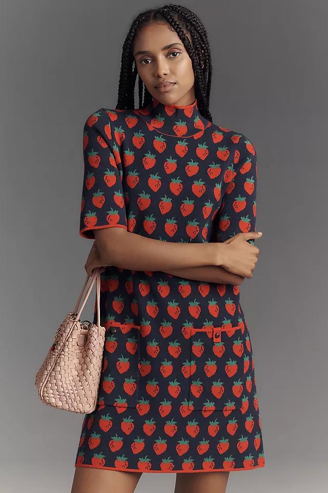 The Annalise Mock-Neck Mini Sweater Dress by Maeve Product Image