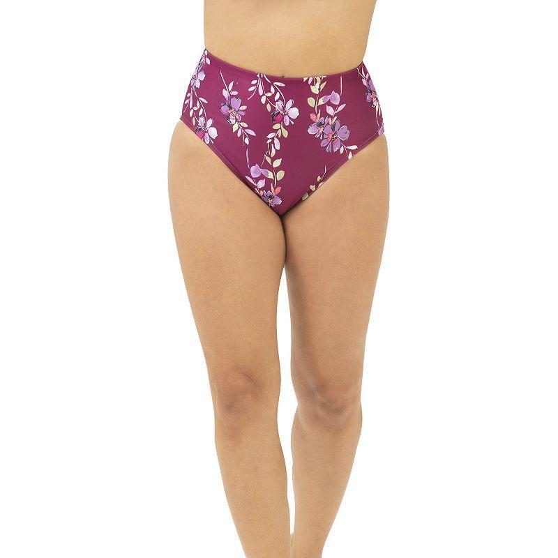 Women's Dolfin Aquashape Solid UPF 50+ High-Waist Brief Swim Bottoms, Size: Medium, Blossom Product Image