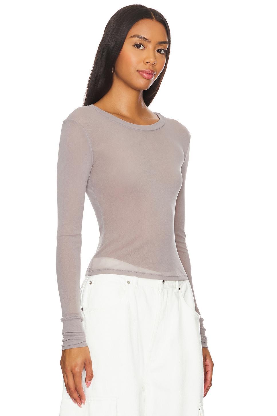 x Intimately FP x REVOLVE Before Sunset Mesh Long Sleeve In Slate Free People Product Image