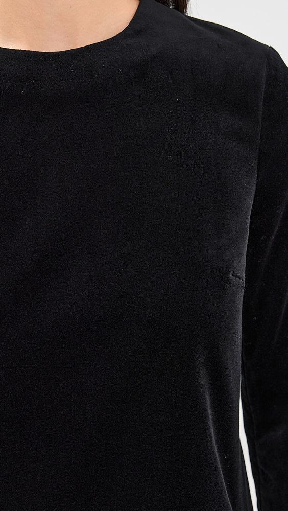 Theory Velvet Quarter Sleeve Dress | Shopbop Product Image
