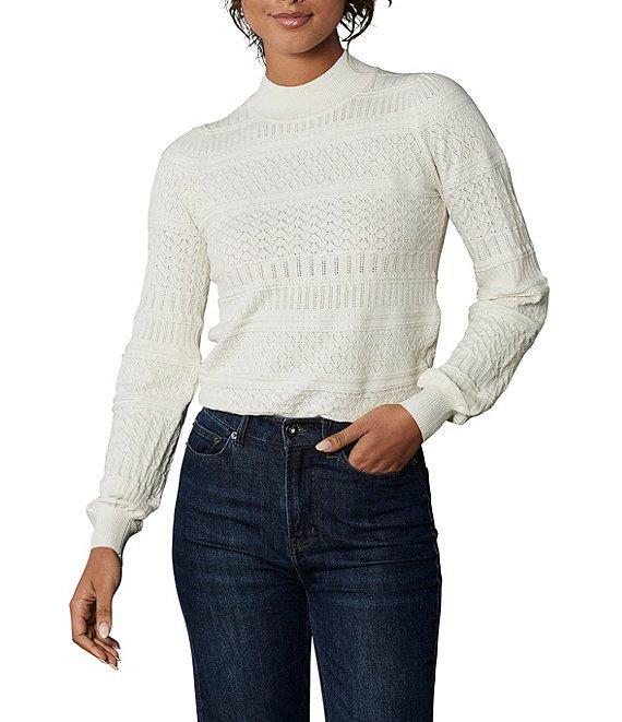 The Normal Brand Olivia Pointelle Mock Neck Sweater Product Image