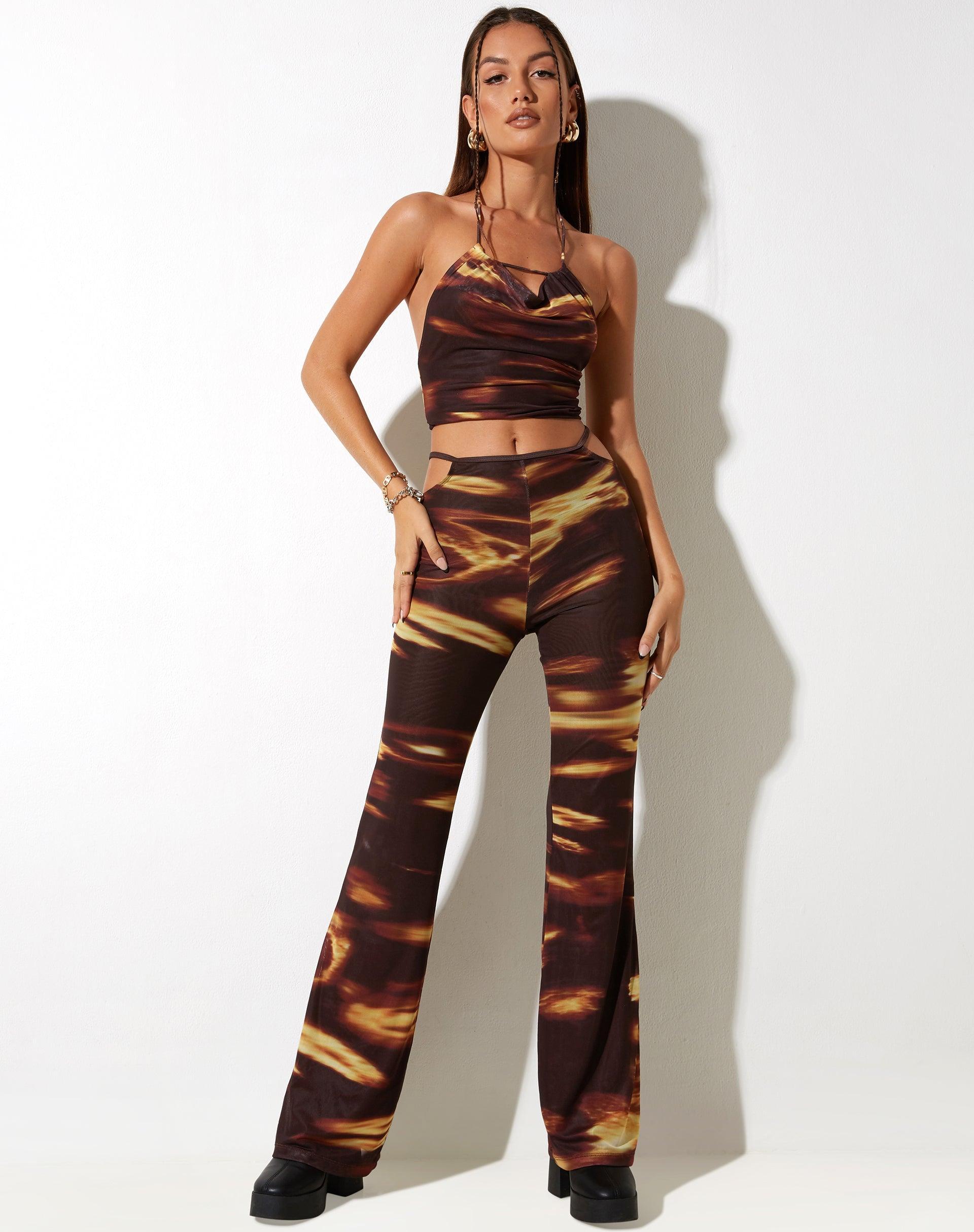 Mares Flare Trouser in Bleach Drip Product Image